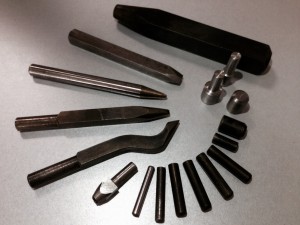 Custom punches in hardened steel