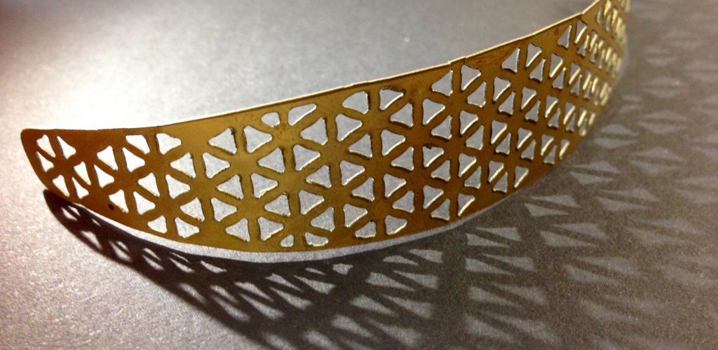 Laser cutting brass plate