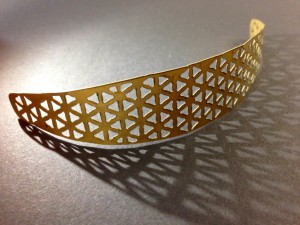 Laser cutting brass plate