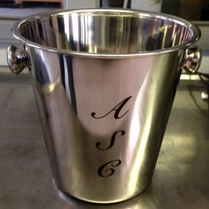 Engraving steel bucket